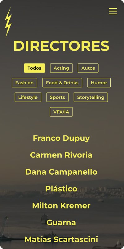 Cueca Films mobile UI